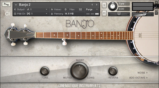 Banjo, Cinematique Instruments